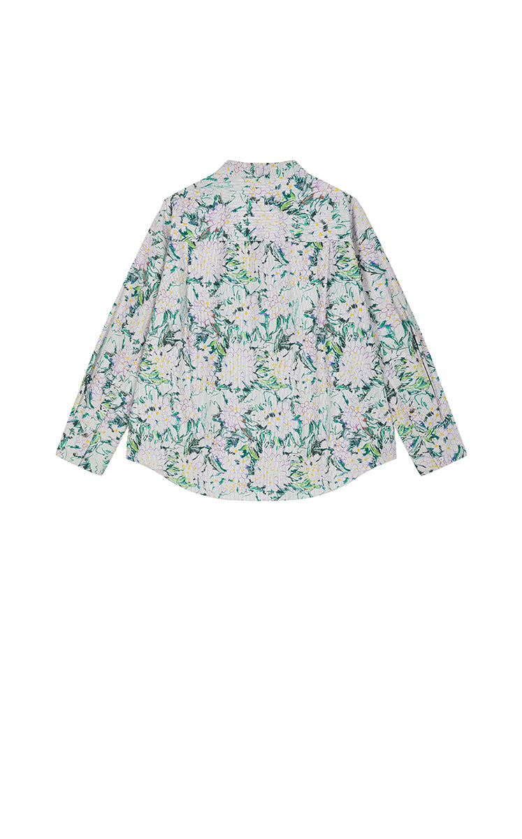 Shirt / JNBY Colored Pencil Floral Cotton Shirt