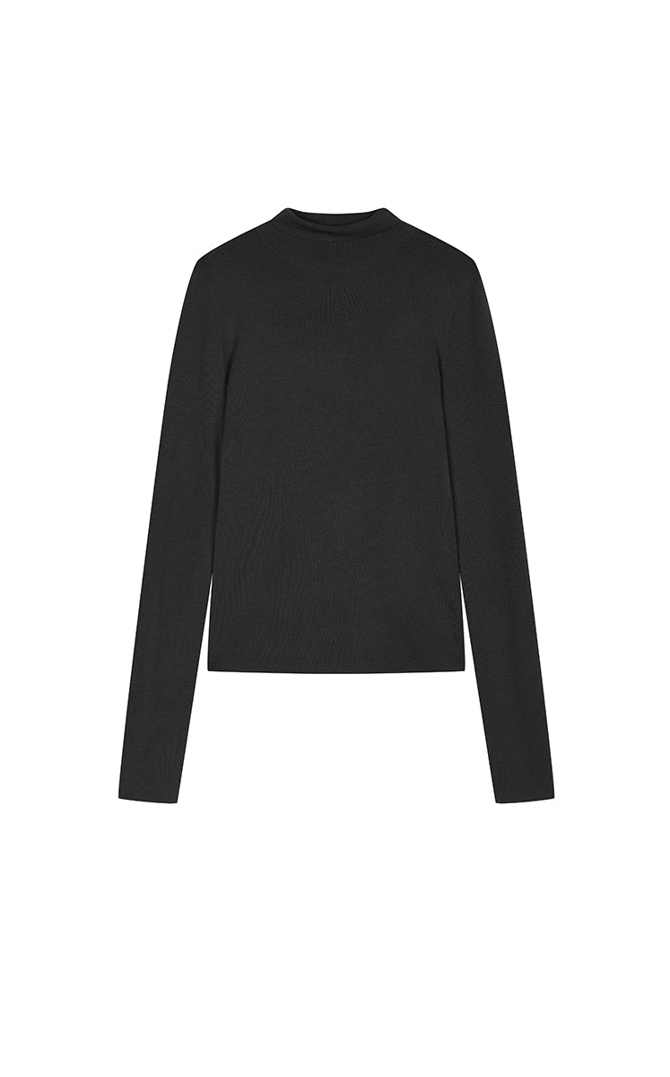 Sweater / JNBY Fitted Wool Turtleneck Pullover Black