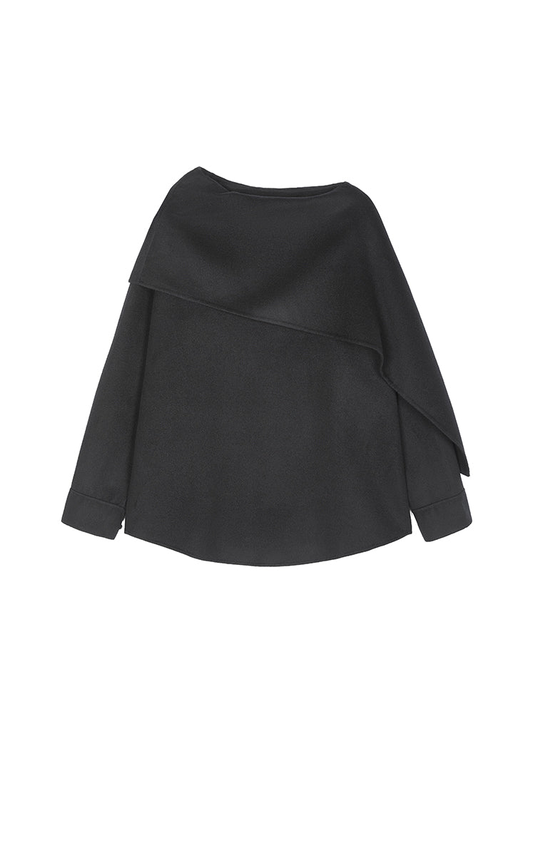Coat / JNBY Relaxed Wool Silk Blend Jacket