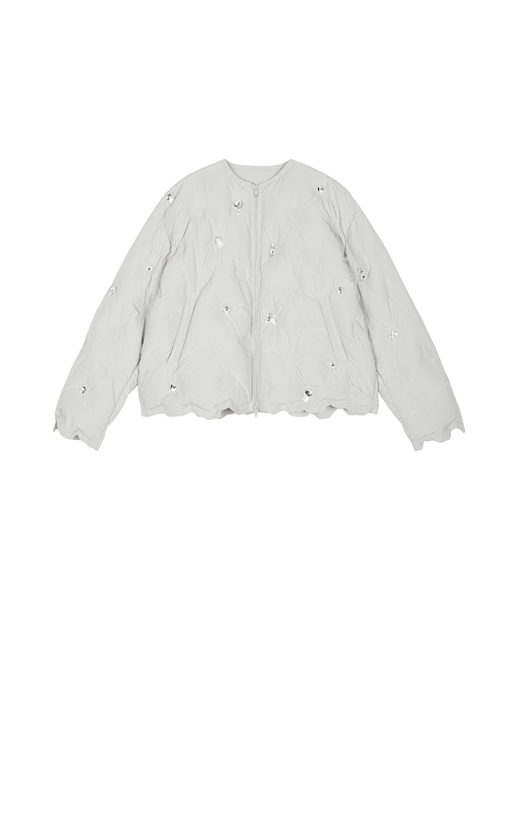 Down Coat / JNBY Oversized Beaded Cropped Down Coat