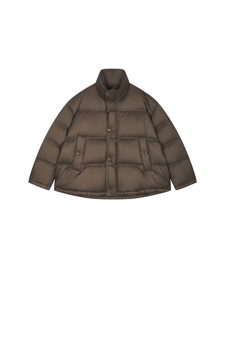 Down Coat / JNBY Oversized Jacquard Mid-Length Down Coat
