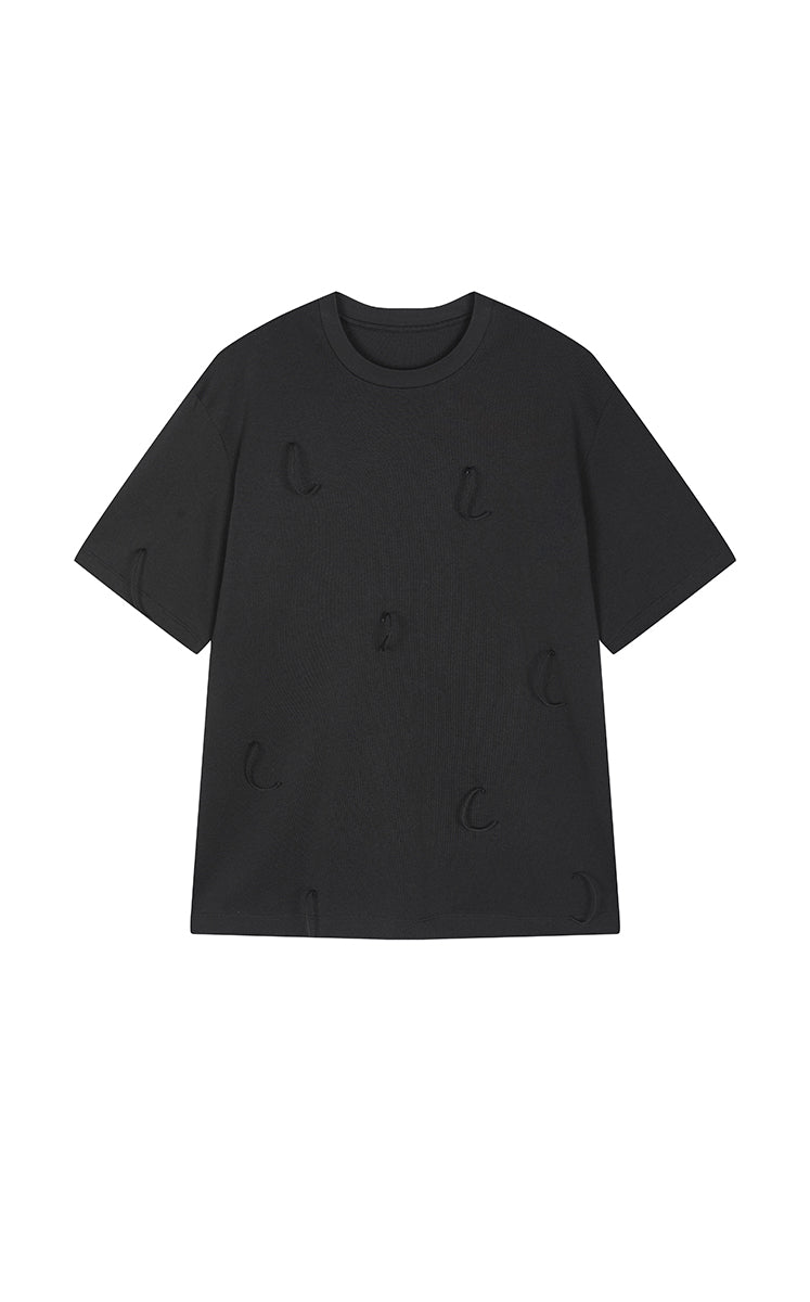 T-Shirt / JNBY Sculptural Fringe Cotton Tee