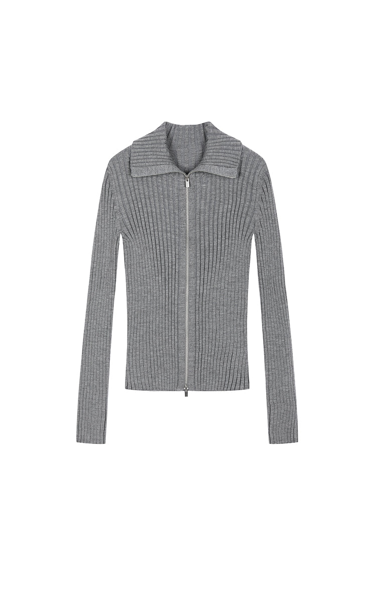 Sweater / JNBY Fitted Wool Blend Cropped Cardigan
