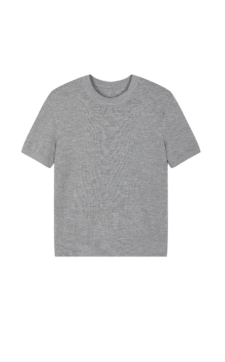 Sweater / JNBY Wool Stretch Short Sleeve Pullover