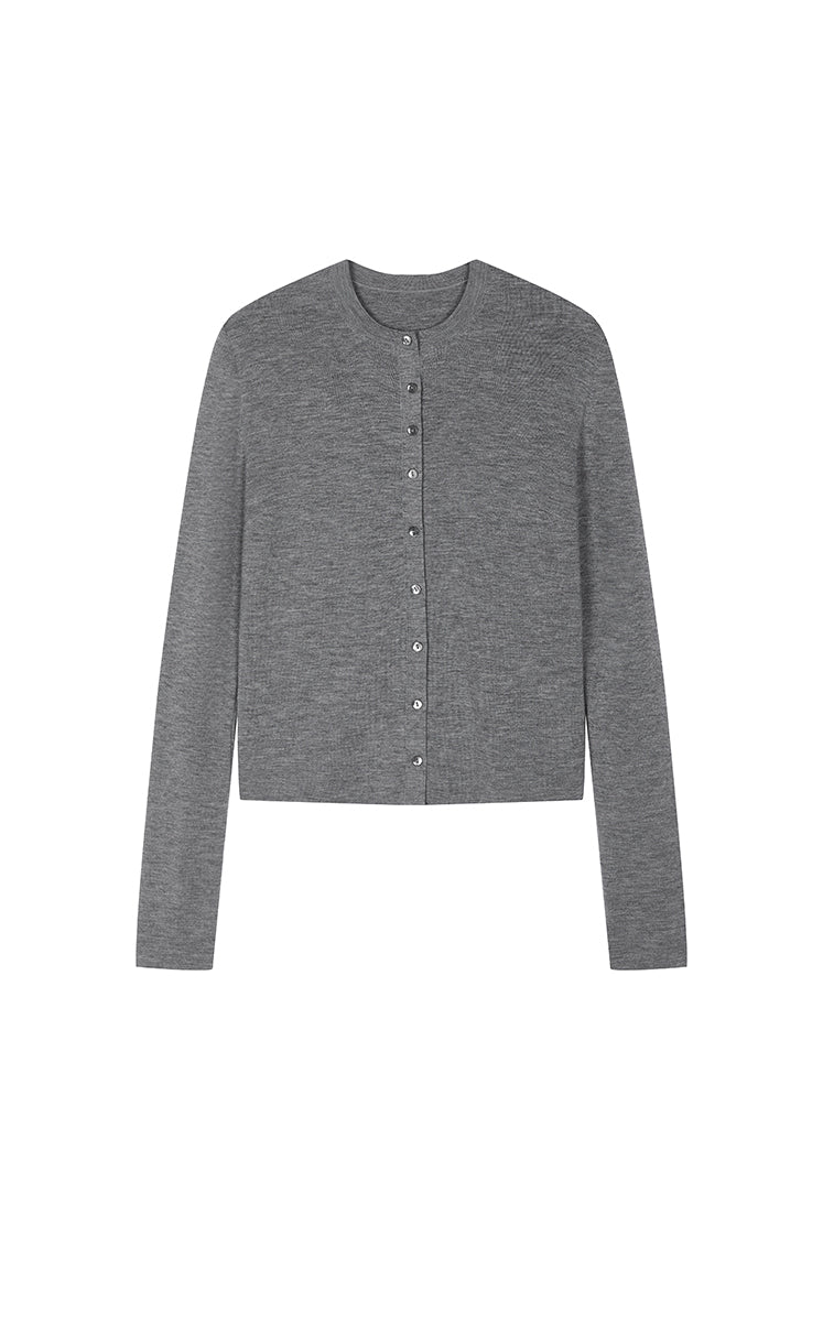 Sweater / JNBY Slim Wool Stretch Cardigan