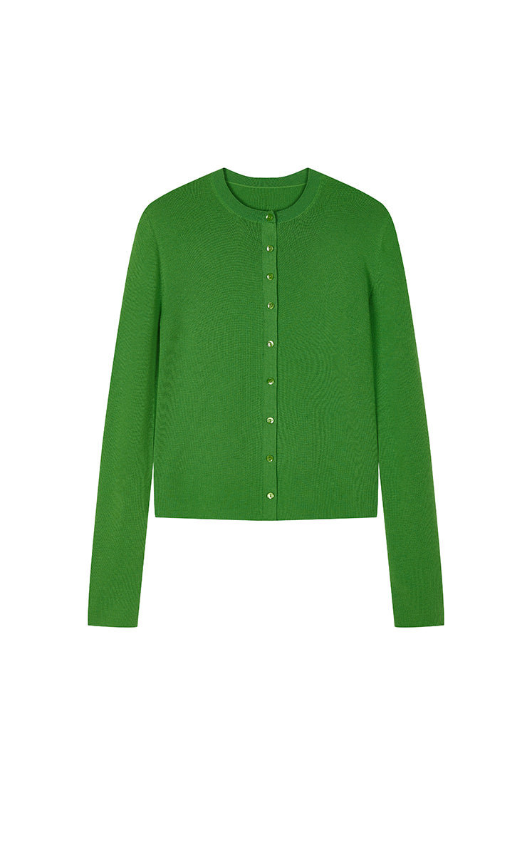 Sweater / JNBY Slim Wool Stretch Cardigan