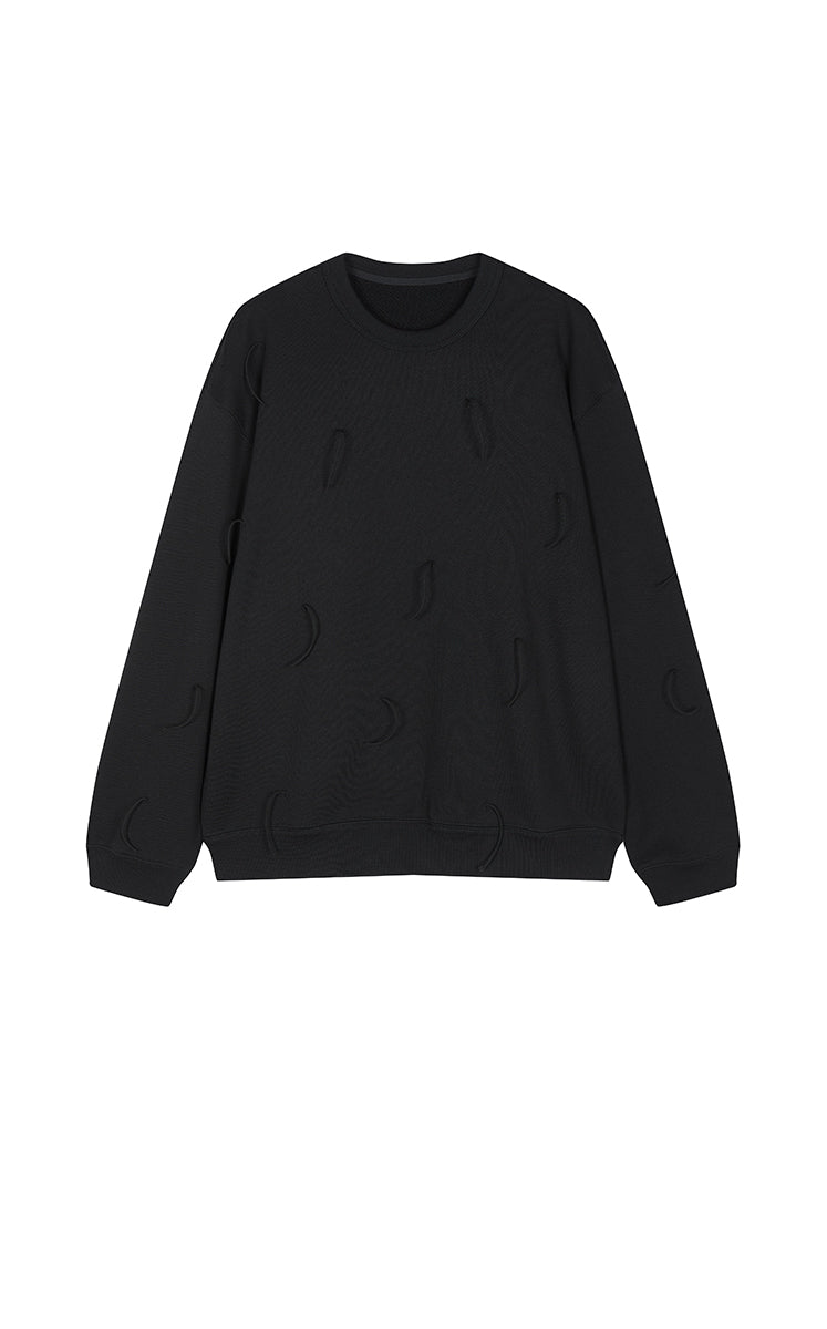 Sweatshirt / JNBY Loose Cotton Fringe Sweatshirt