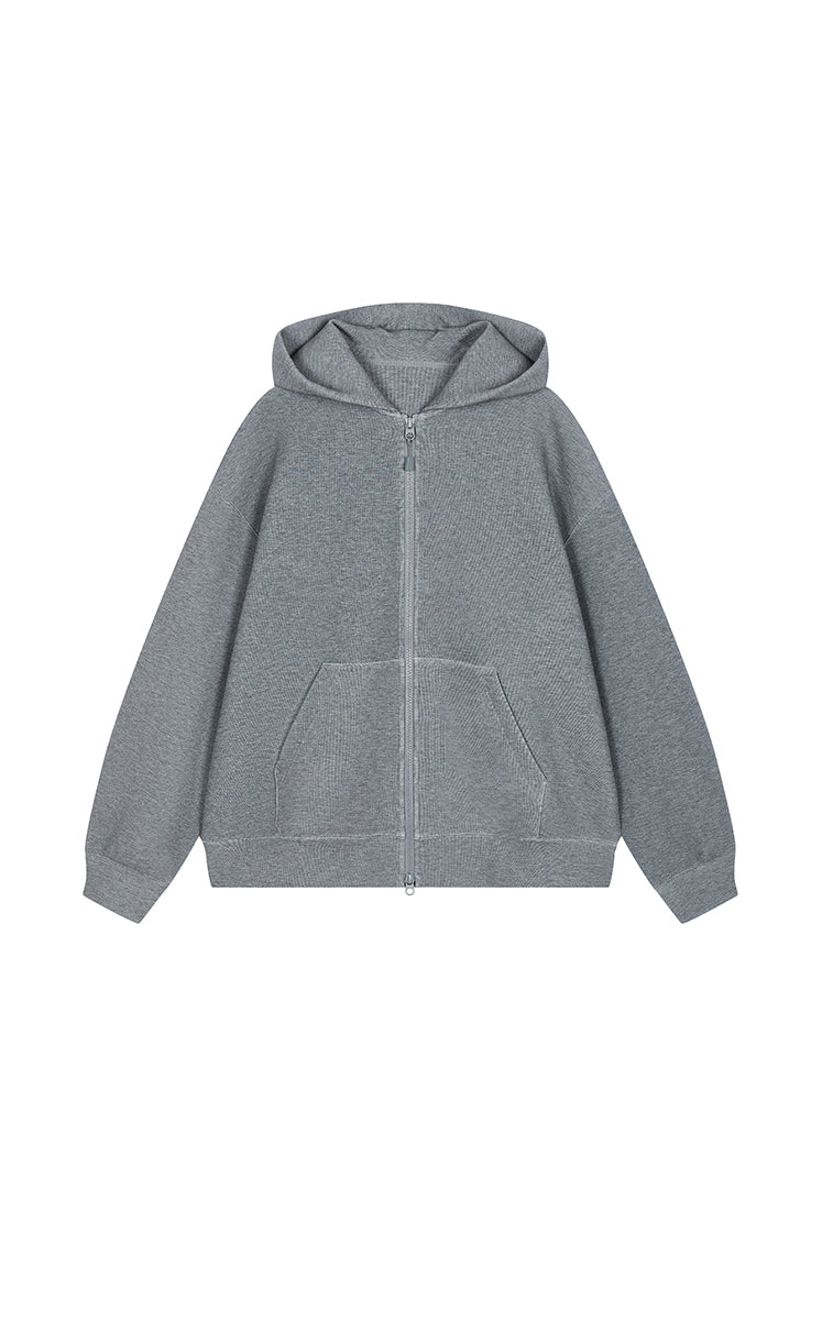 Sweatshirt / JNBY Oversized Cotton-Blend Zip-Up Hoodie