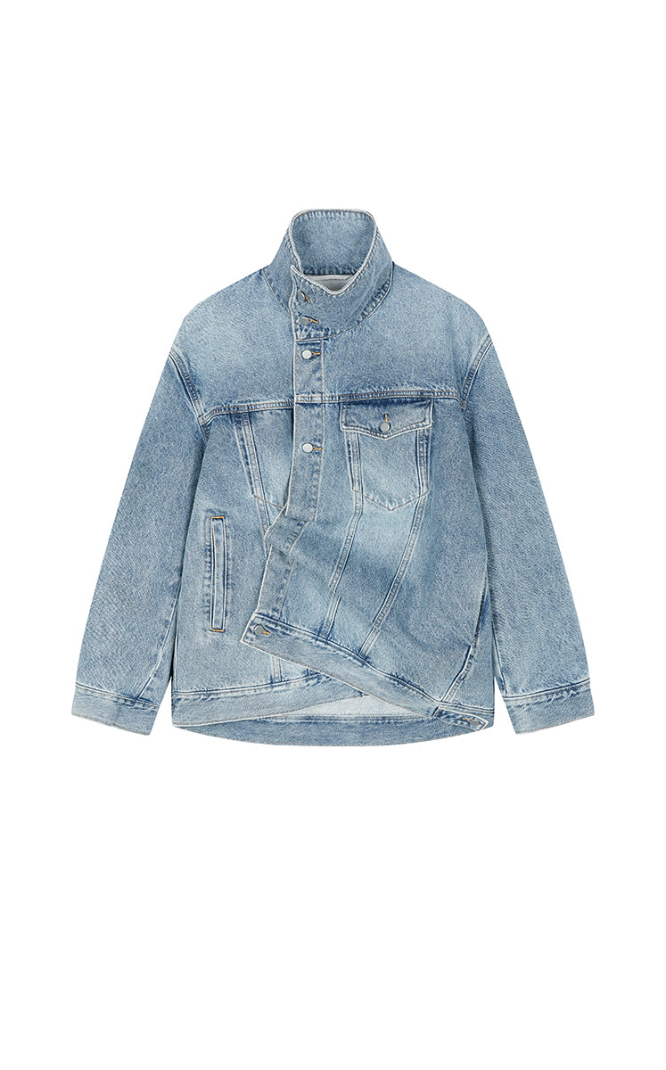 Jacket / JNBY Oversized Asymmetric Cut Denim Jacket
