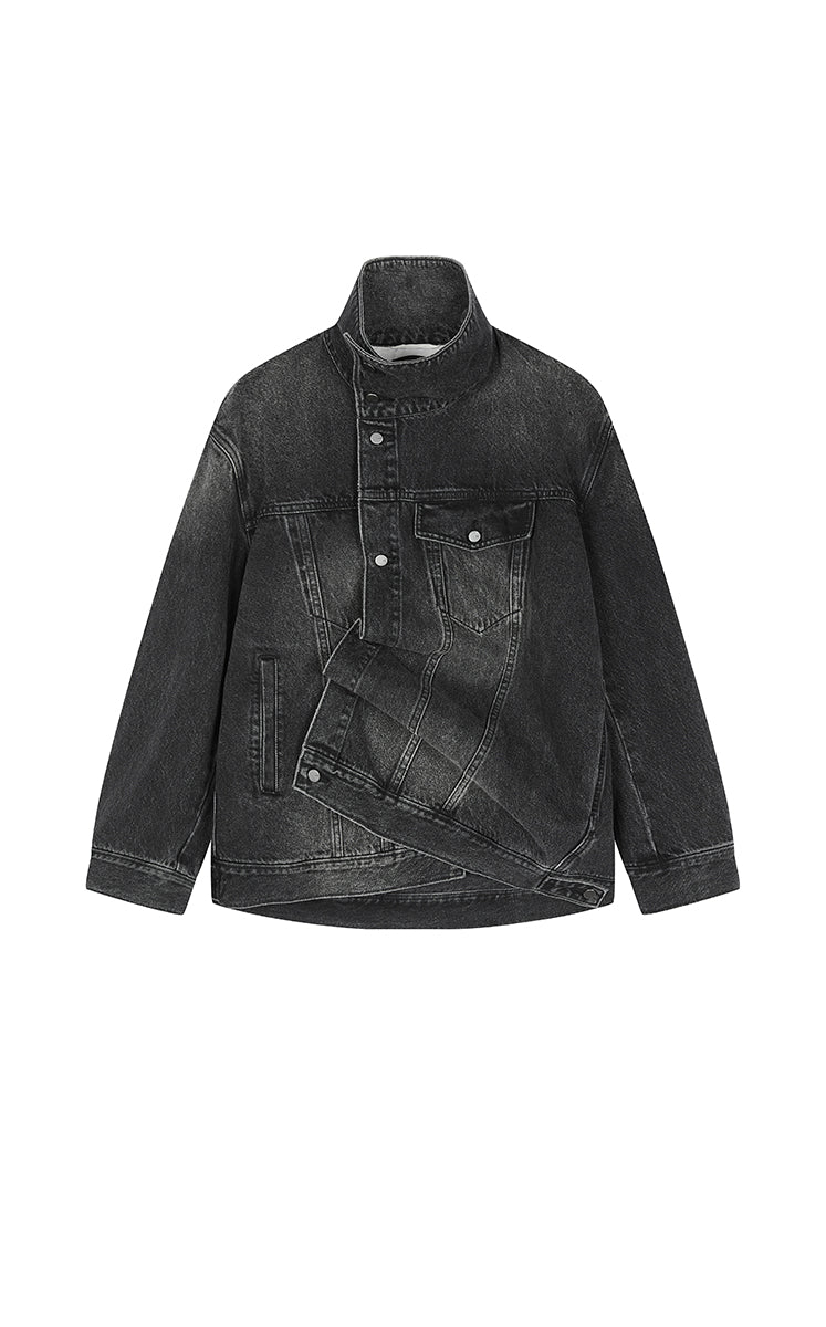 Jacket / JNBY Oversized Asymmetric Cut Denim Jacket