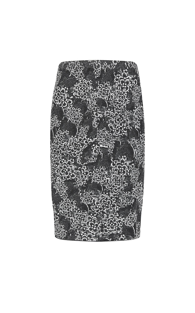 Skirt / JNBY Printed Wool-Blend Midi Skirt