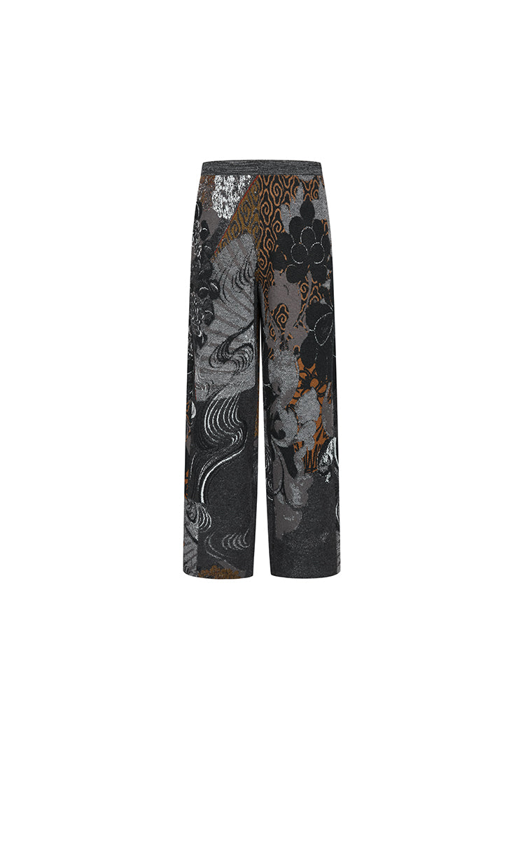 Pants / JNBY Shadow Print Wool Blend Trousers