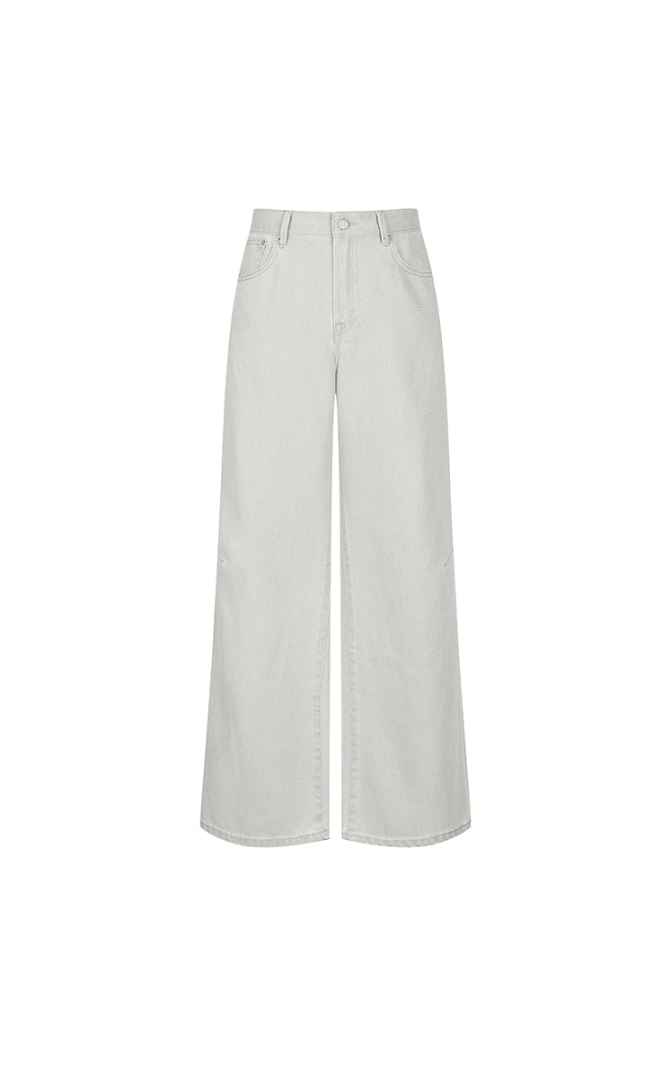 Pants / JNBY Coated Straight-Leg Extra-Long Jeans