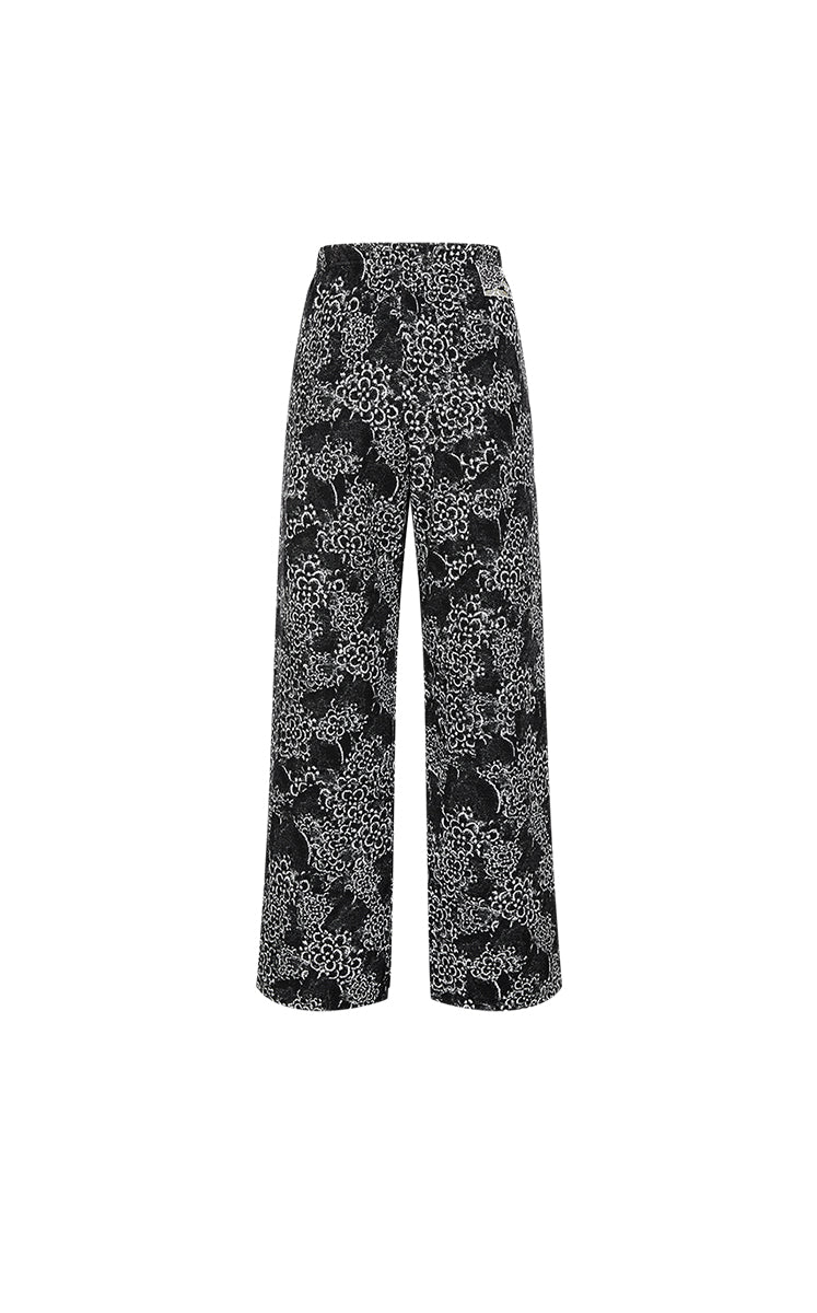Pants / JNBY Shadow Art Straight Wool Blend Pants