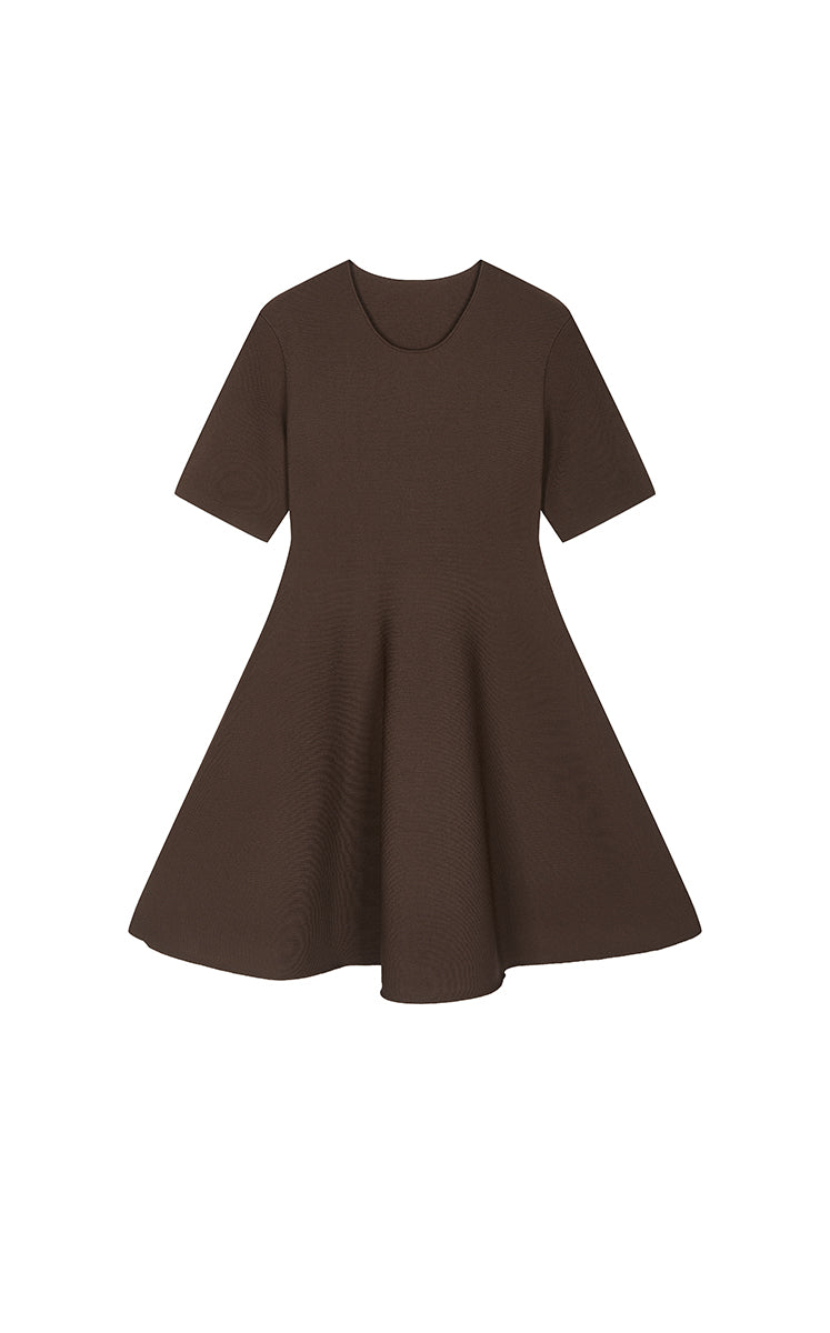Dress / JNBY Fitted Knit Short Dress Brown