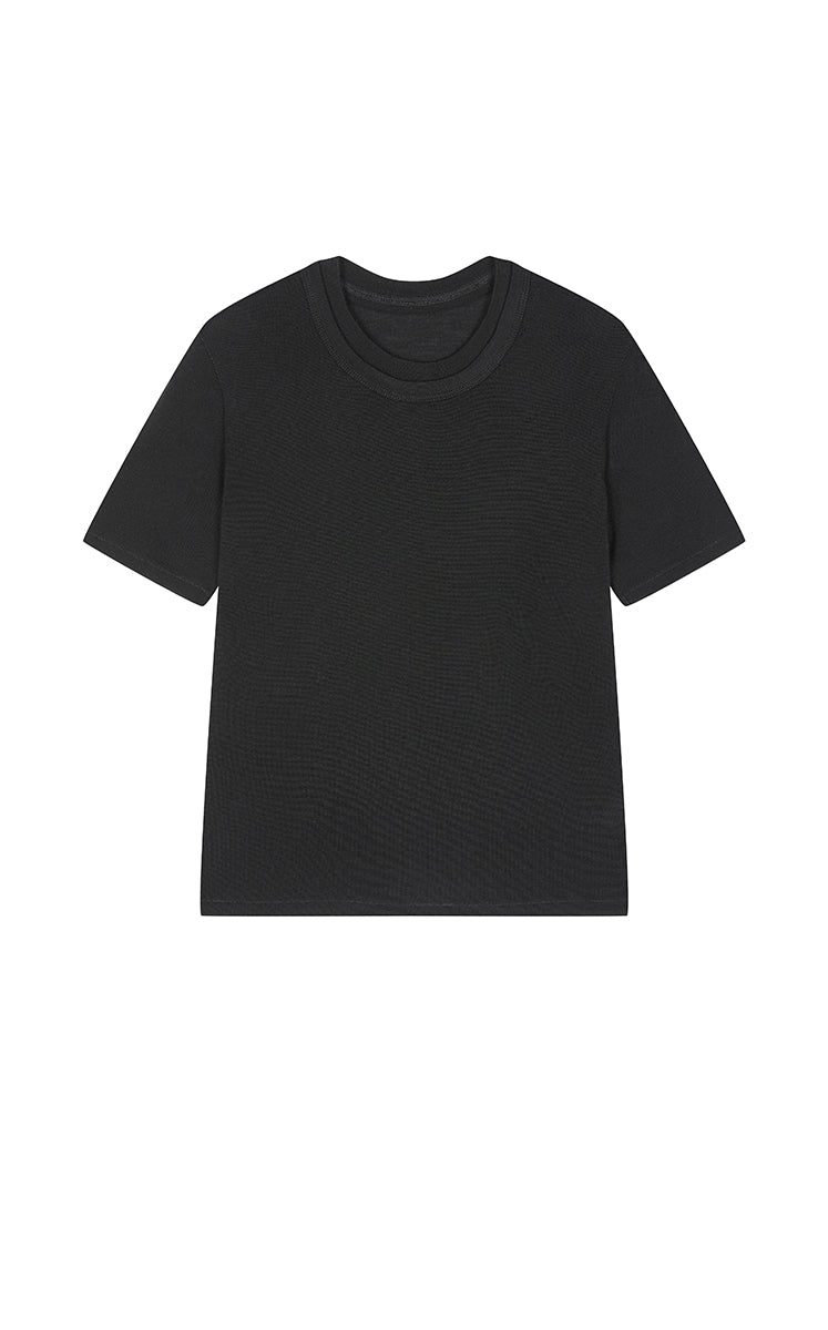 T-Shirt / JNBY Wool Slim fit Tee Black