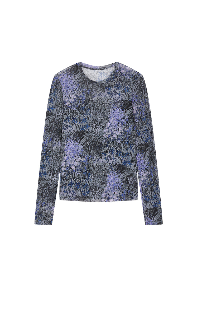 T-Shirt / JNBY Slim Fit Graphic Long Sleeve Tee