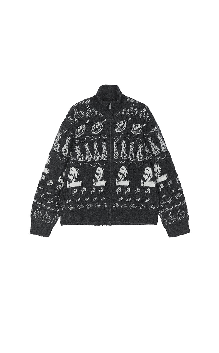 Sweater /(ESG)JNBY Icelandic Pattern Wool Blend Cardigan