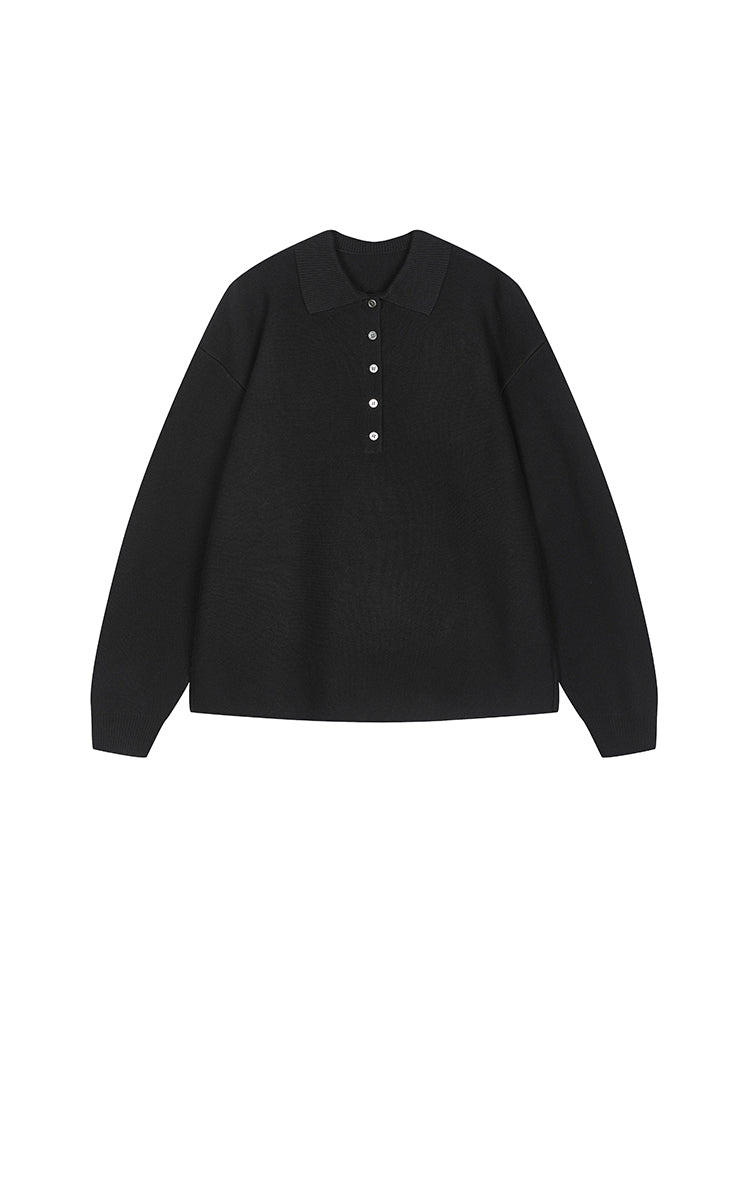 Sweater / JNBY Classic Wool Blend Polo Pullover