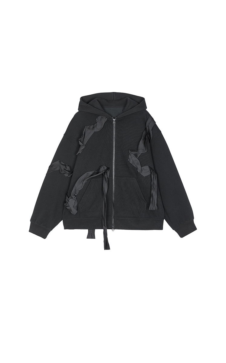 Sweatshirt / JNBY Oversized Satin Bow Detail Sweatshirt Black