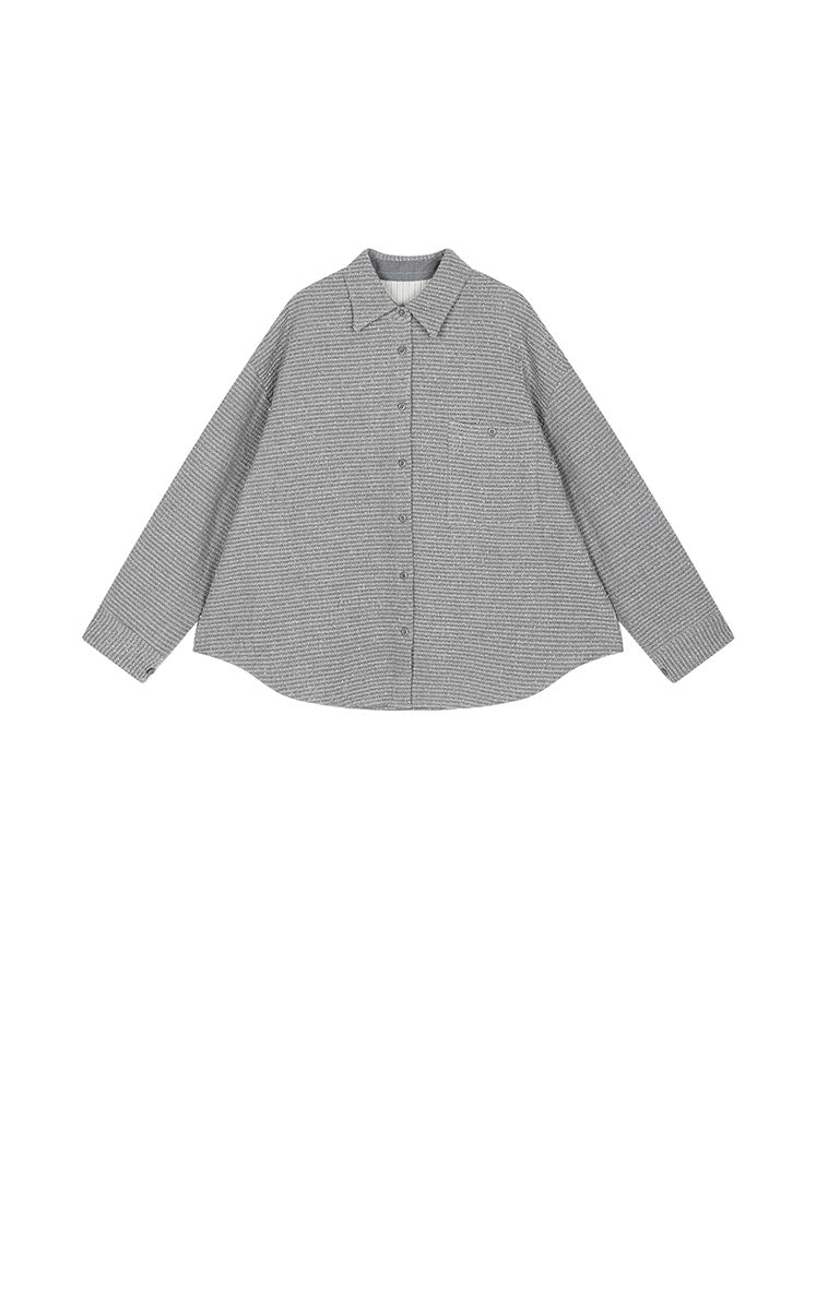 Jacket / JNBY Oversized Jacquard Tweed Jacket Grey