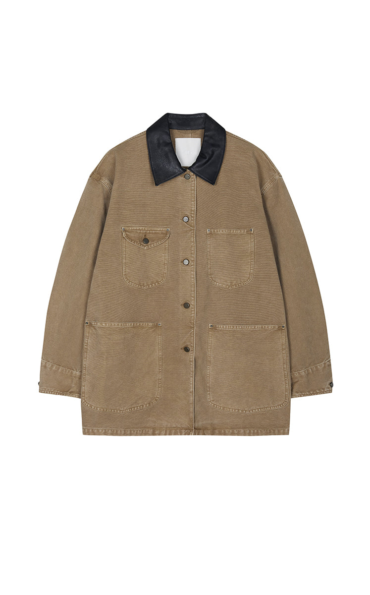 Jacket / JNBY Oversized Cotton Utility Jacket Green Kahaki