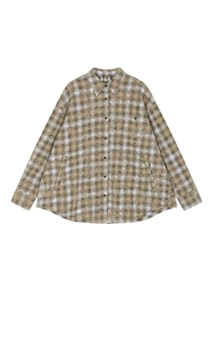 Jacket / JNBY Oversized Plaid Flocked Jacket