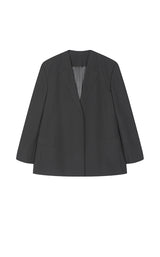 Blazer / JNBY Oversized Wool-Blend Collarless Blazer