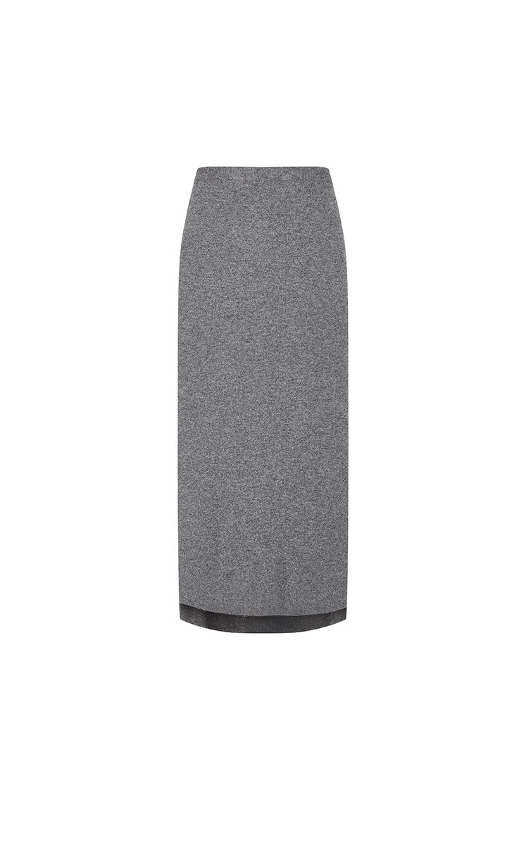 Skirt / JNBY H-Line Wool-Cashmere Long Skirt