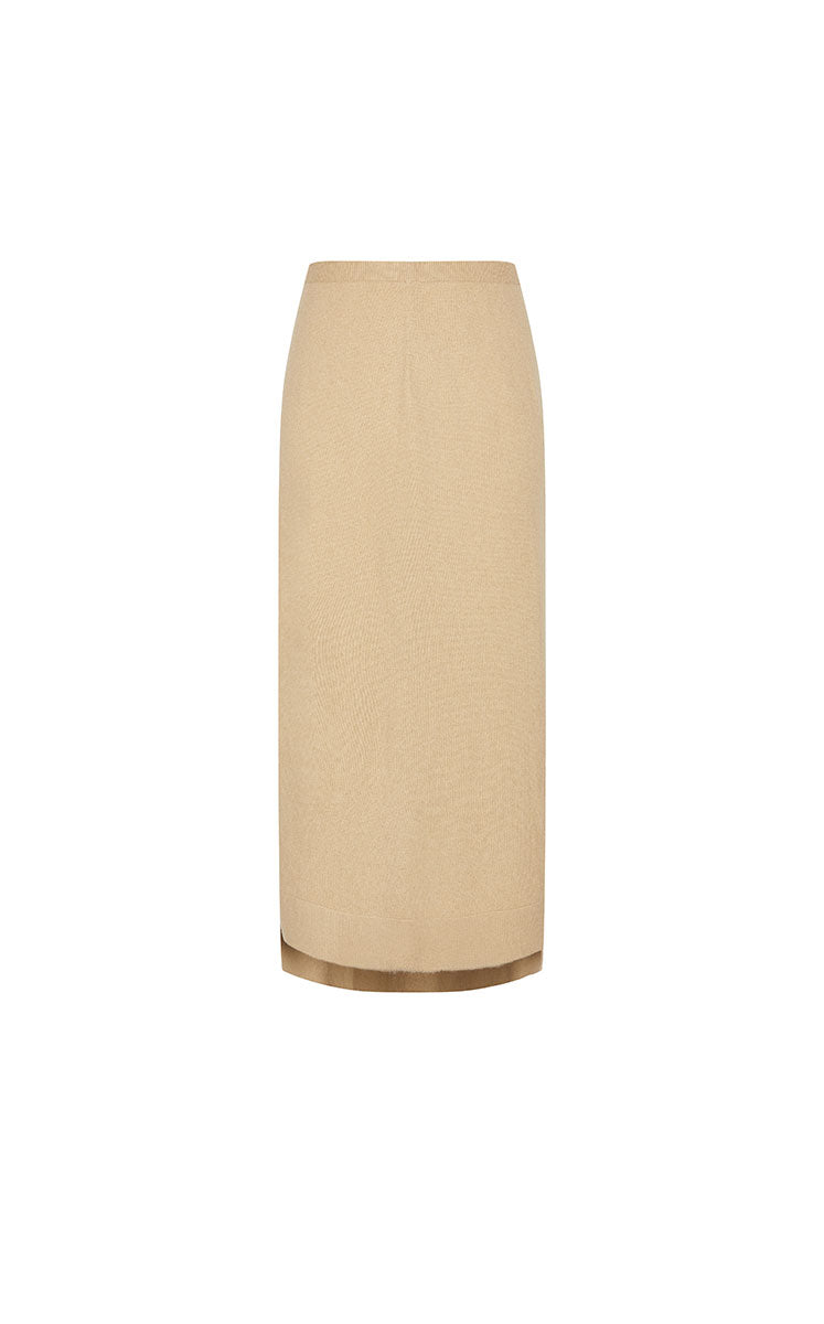 Skirt / JNBY H-Line Wool-Cashmere Long Skirt