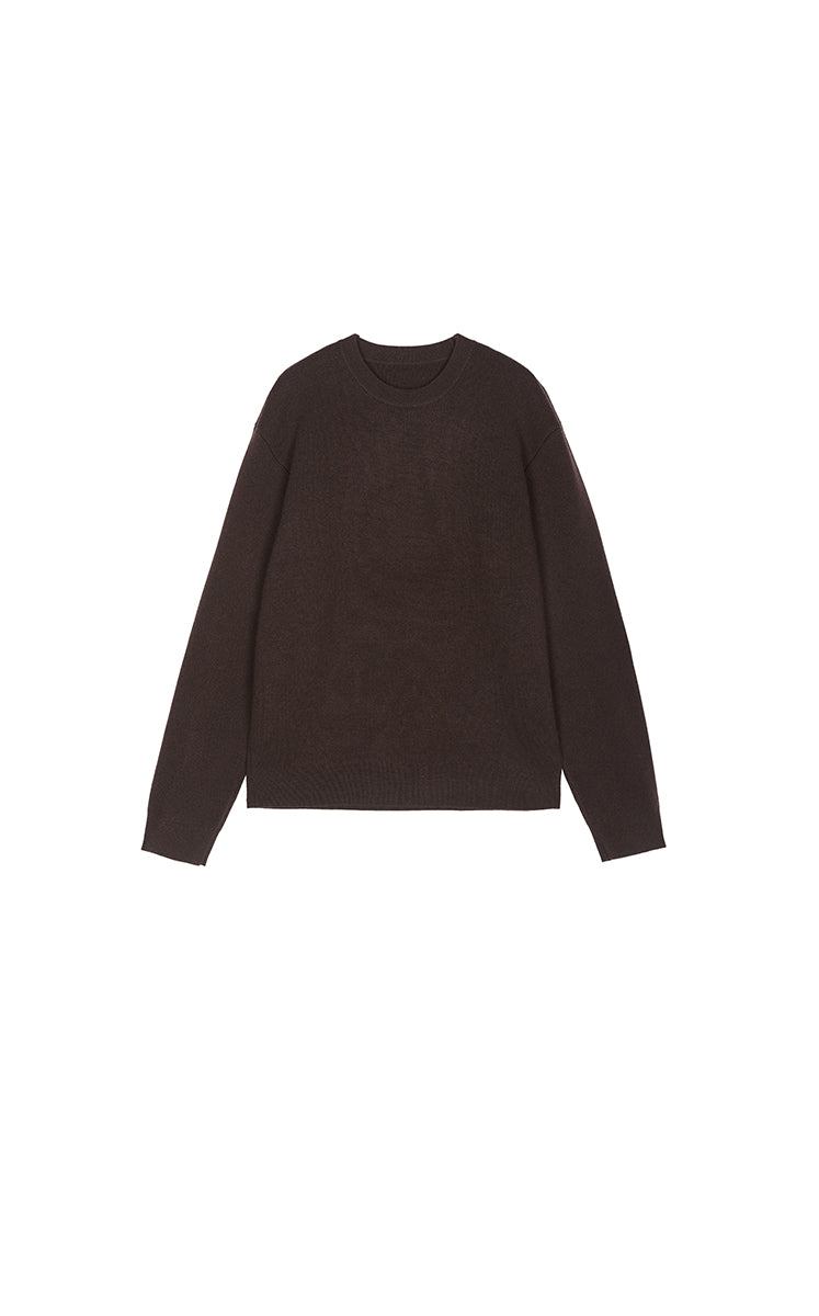 Sweater / JNBY O-Shape Wool-cashmere blend Pullover Brown