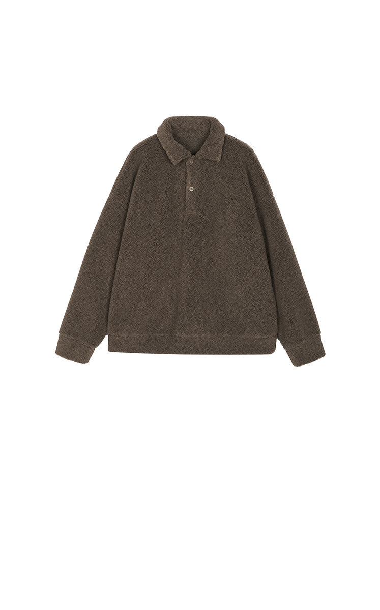 Sweatshirt / JNBY Oversized Fleece Texture Pullover