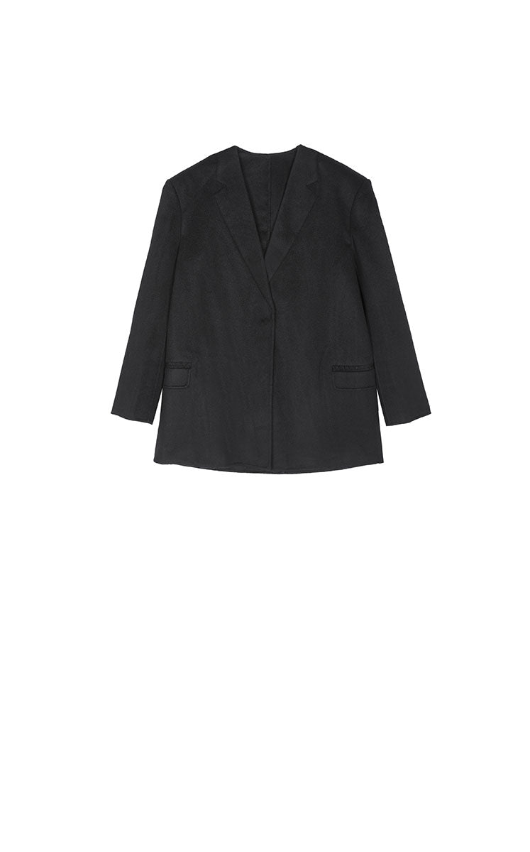 Coat / JNBY Oversized Wool-Cashmere Blazer Coat Black