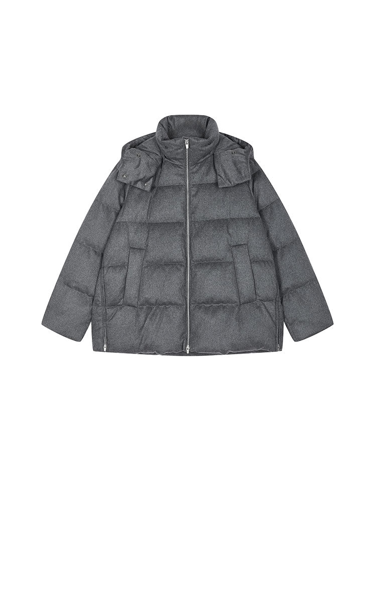 Down Coat / JNBY A-Line Mid-Length Hooded Down Coat