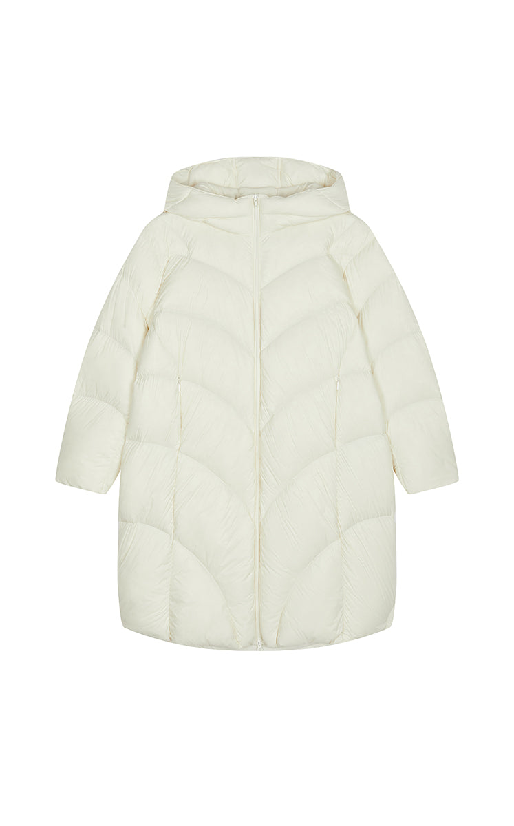 Down Coat / JNBY Oversized Long Hooded Down Coat