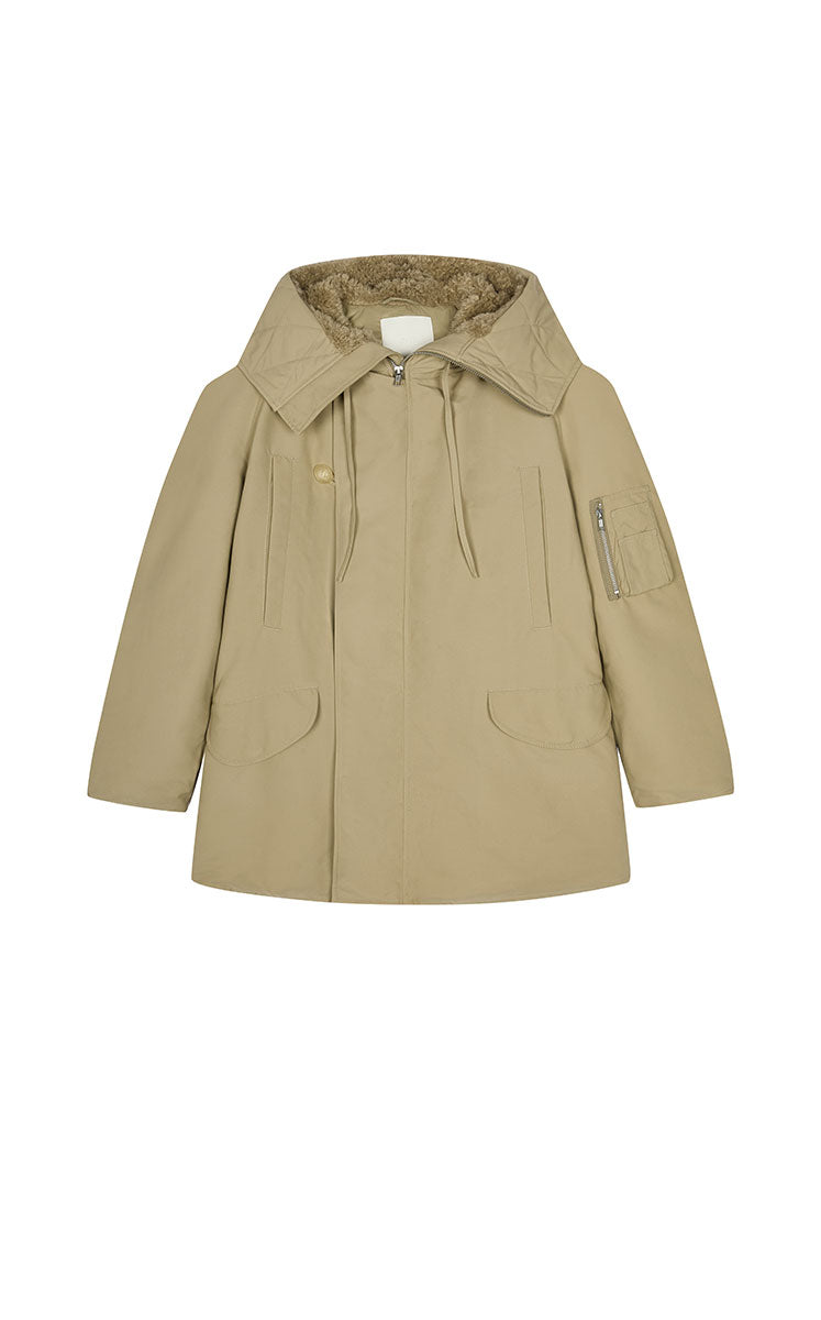 Down Coat / JNBY Oversized Raglan Mid-Length Down Coat