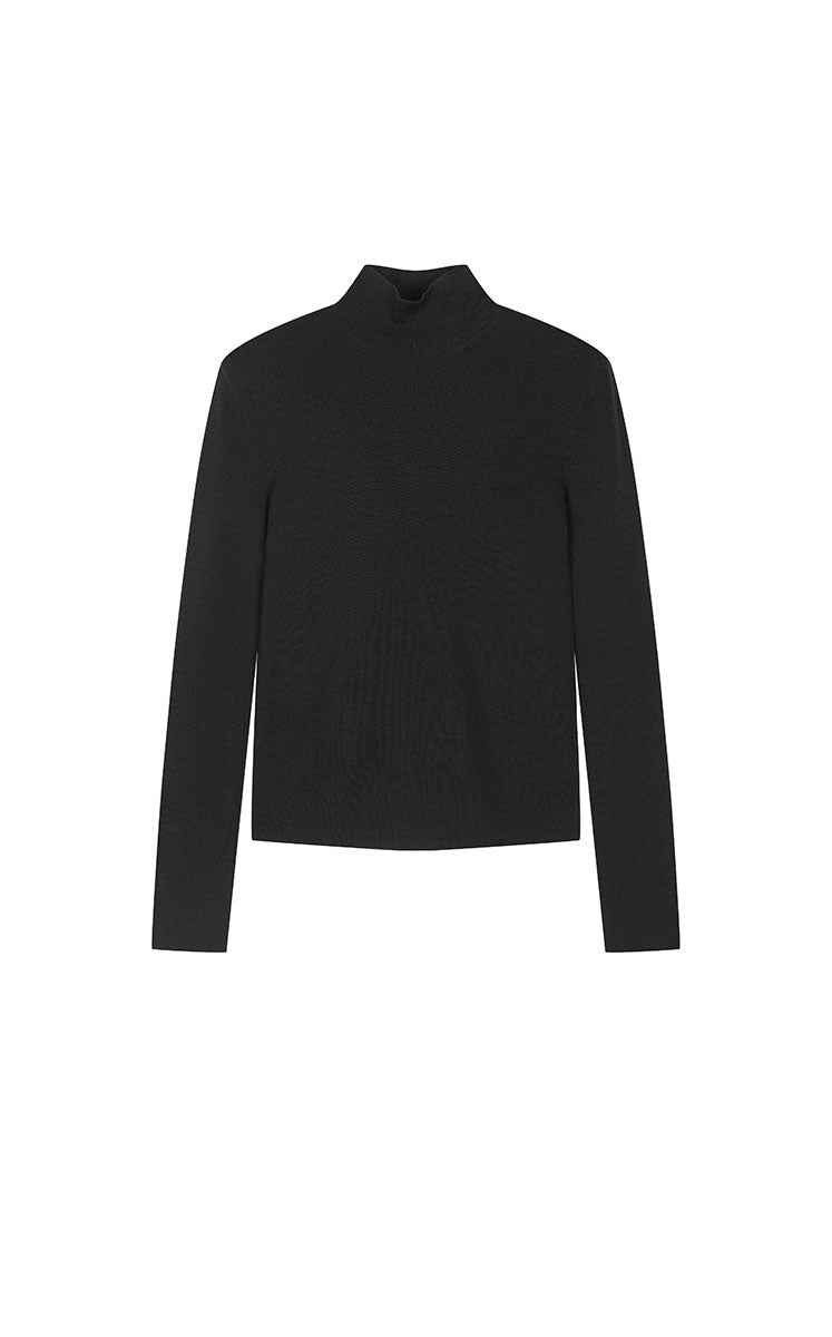 Sweater / JNBY Slim-Fit T-Neck Wool Blend Pullover