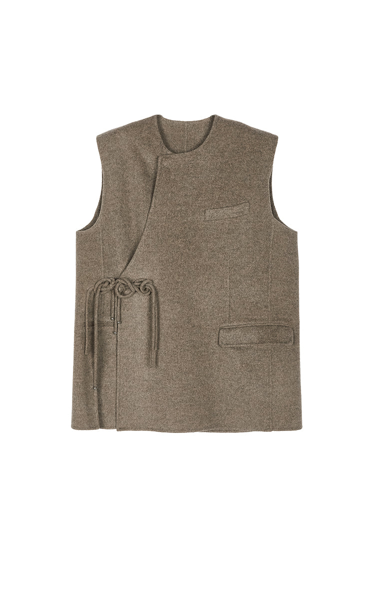 Vest / JNBY Double-Faced Collarless Wool Vest