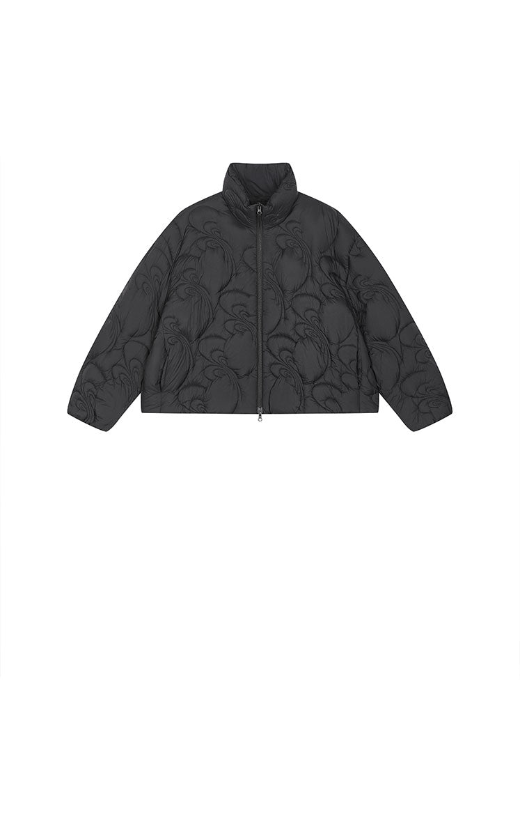 Down Coat / JNBY Quilted Stand Collar Short Down Coat