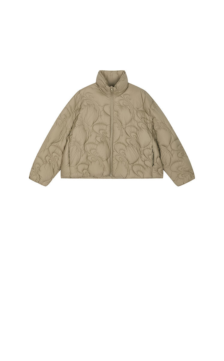 Down Coat / JNBY Quilted Stand Collar Short Down Coat