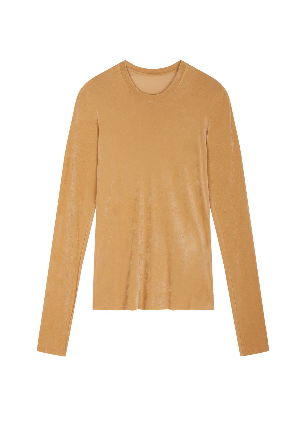 T-Shirt / JNBY Nylon Flocked Mesh Long Sleeve Top