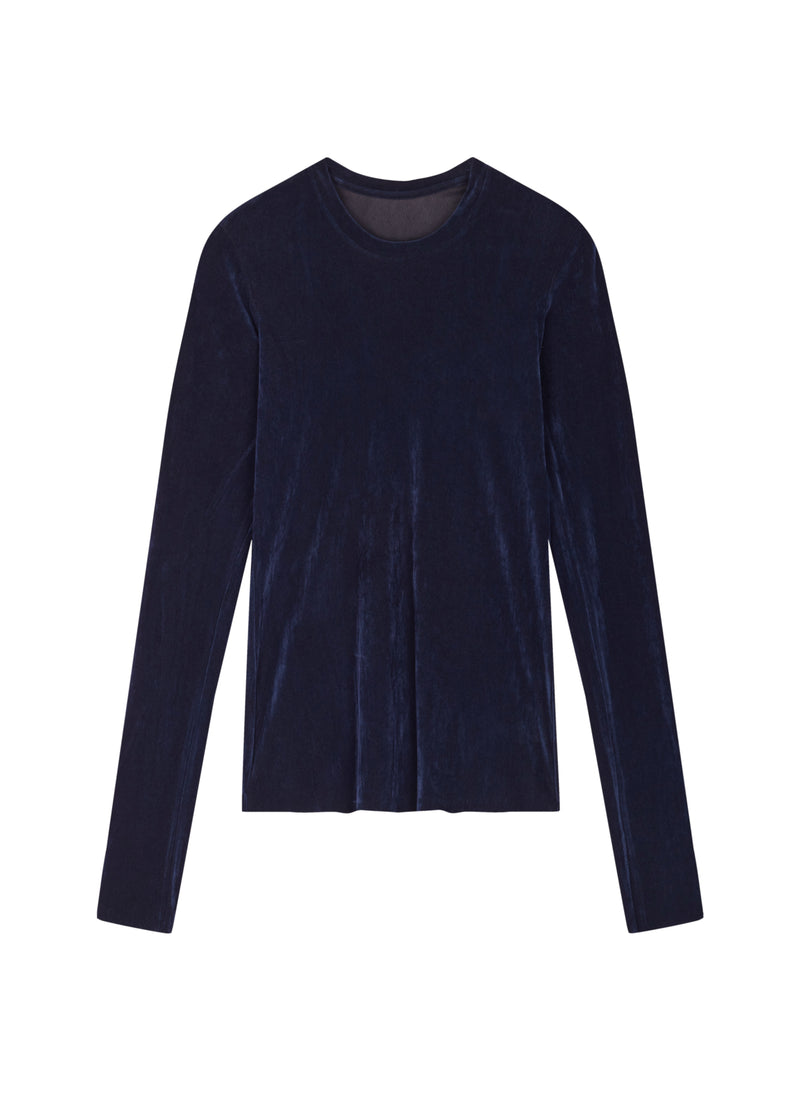 T-Shirt / JNBY Nylon Flocked Mesh Long Sleeve Top