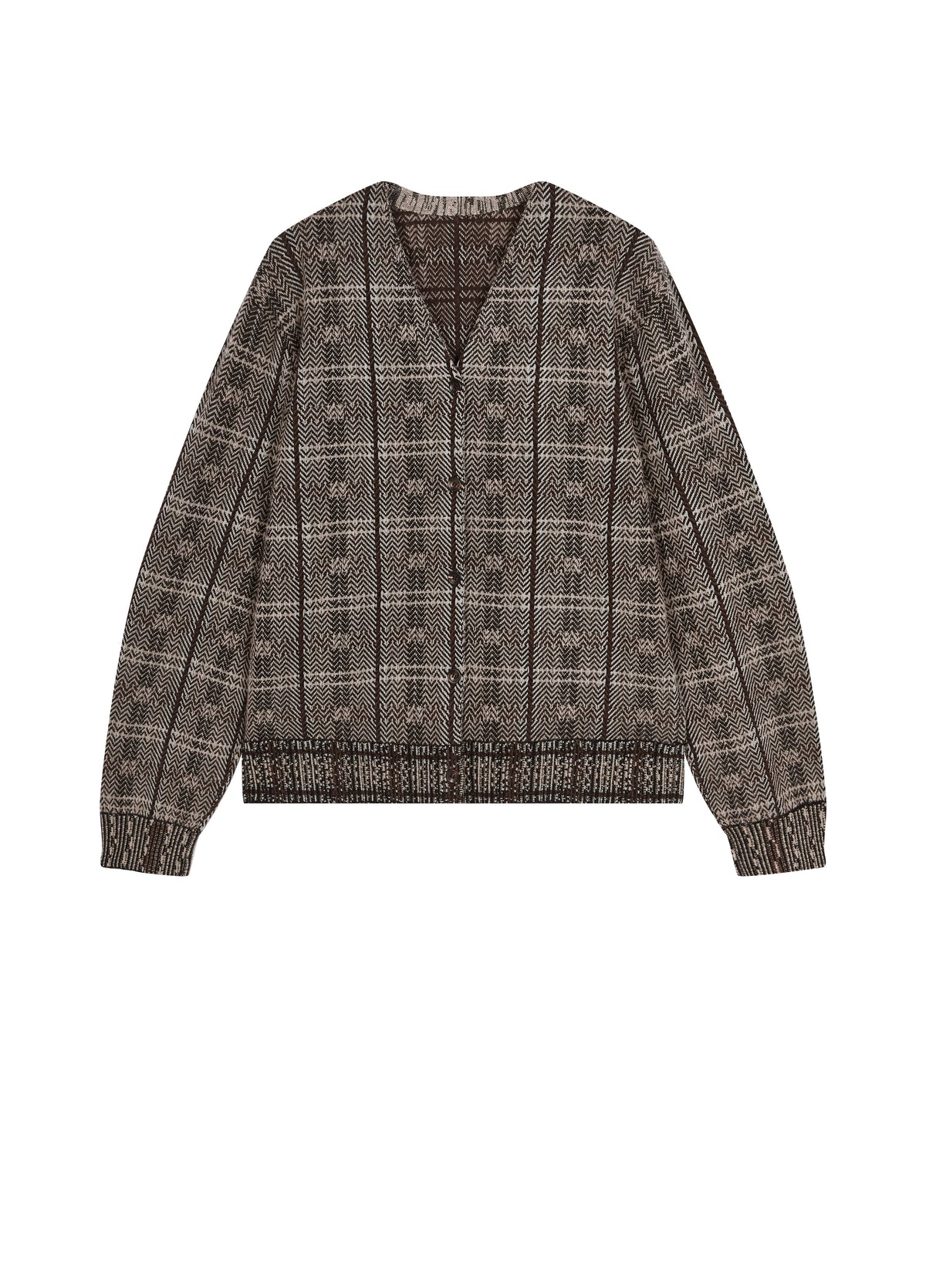 Cardigan / JNBY 100% Merino Wool Oversized Plaid Knit