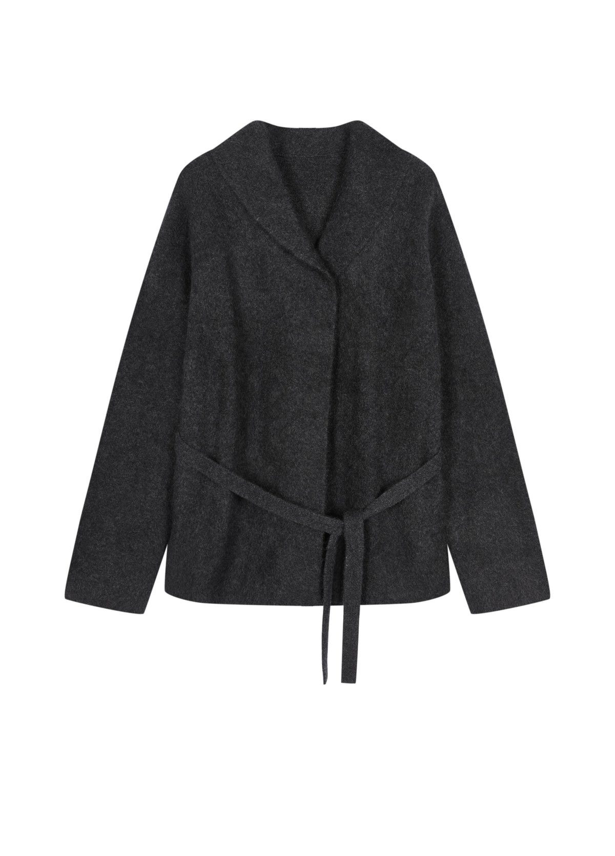 Cardigan / JNBY Wool Cashmere Blend Jacquard Open Front Sweater