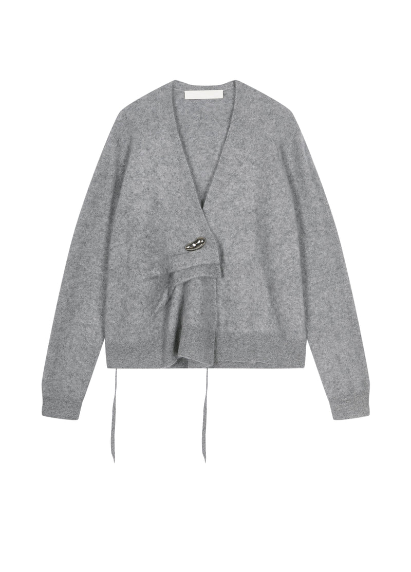 Cardigan / JNBY 100% Wool V-Neck Cropped Sweater