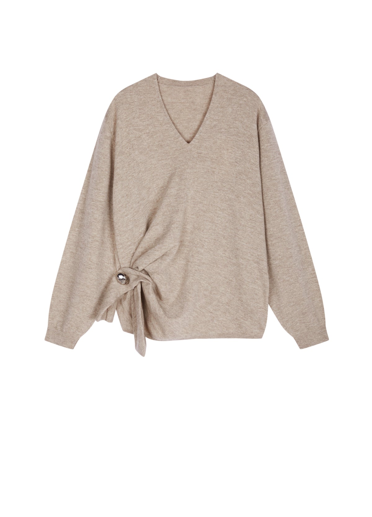 Sweater / JNBY 100% Merino Wool V-Neck Oversized Pullover