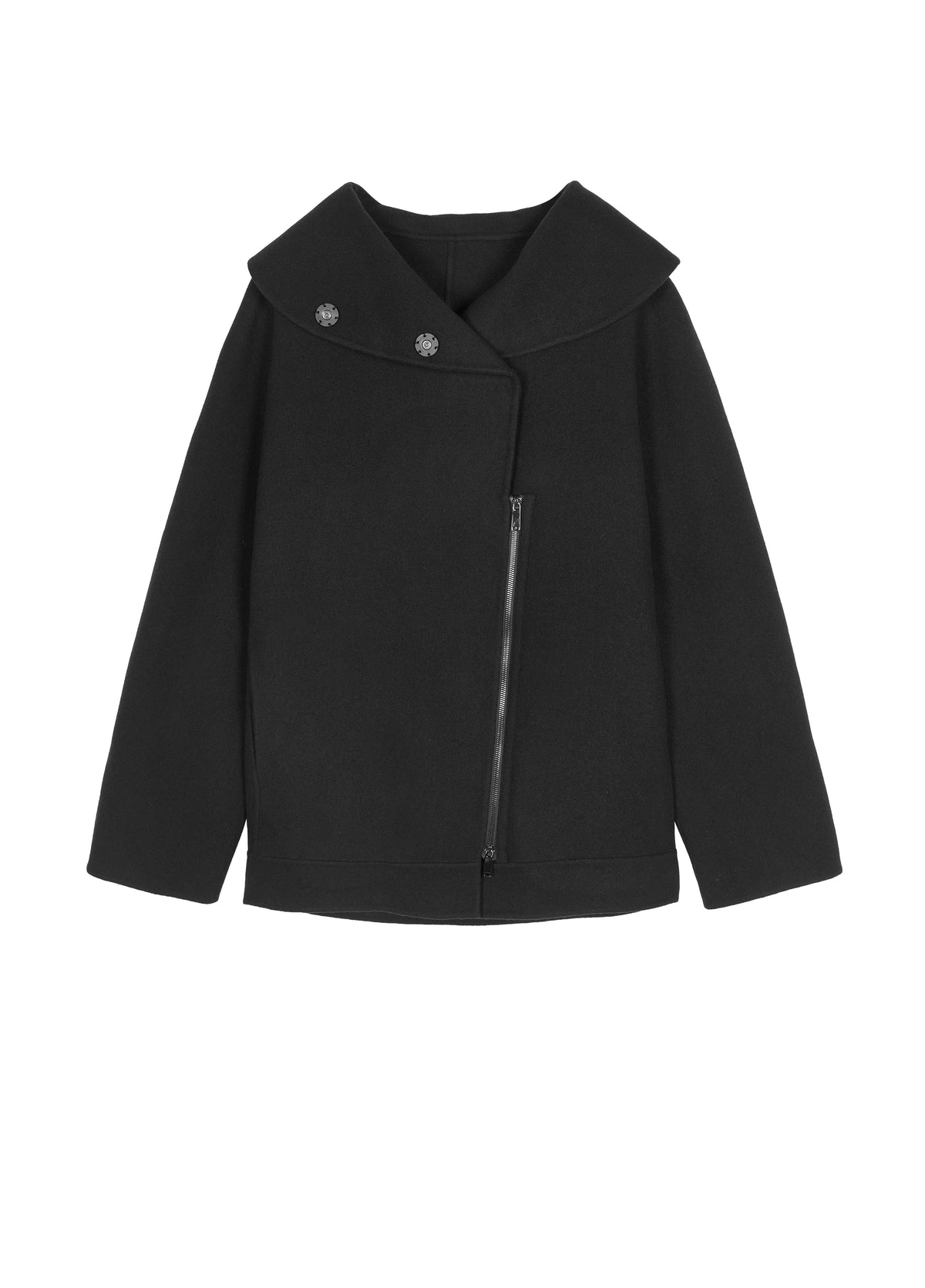 Coat / JNBY Wool Blend Double-Face T-Silhouette Coat