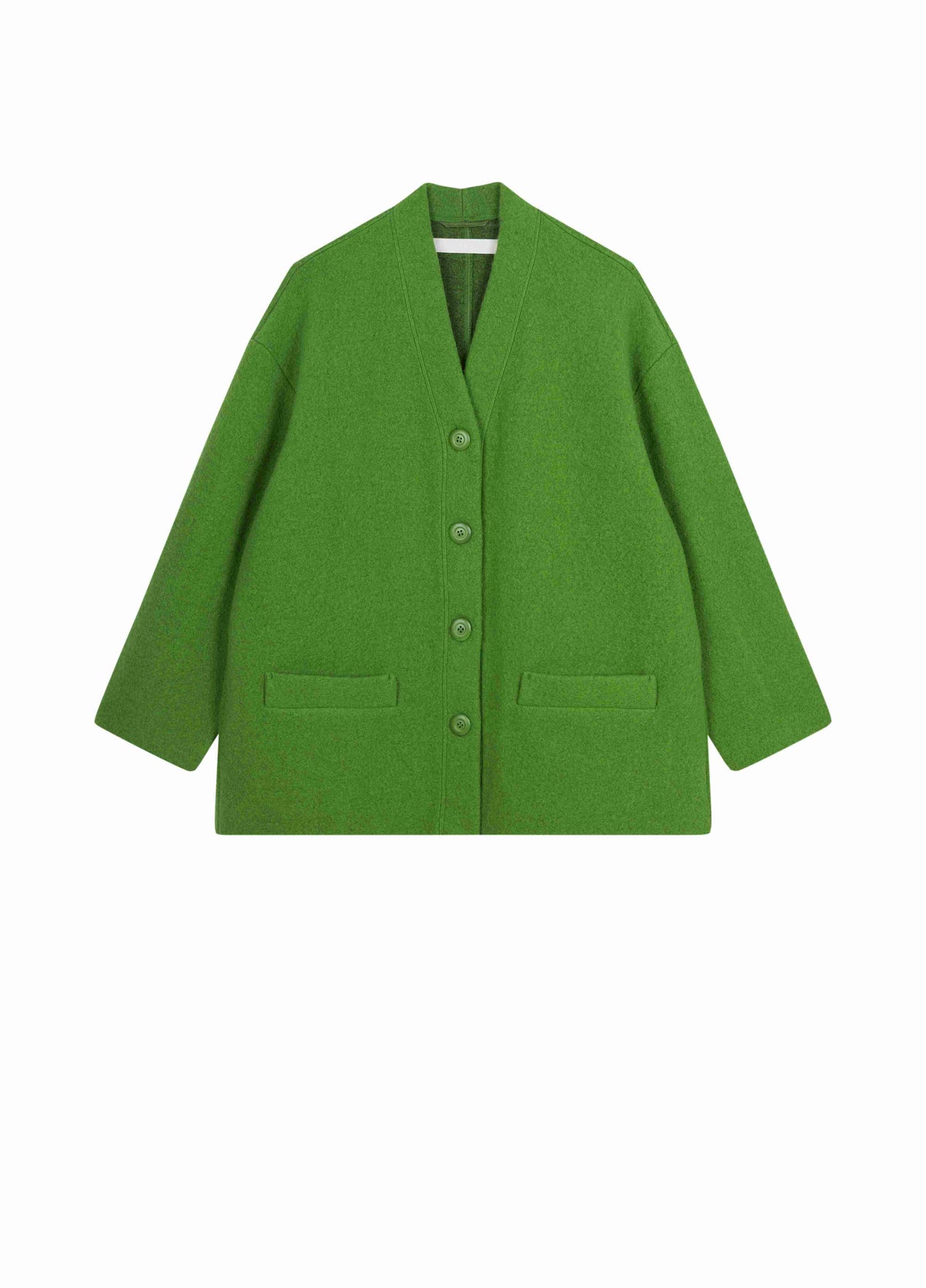 Jacket / JNBY Oversized Wool Blend Stand Collar Coat Green
