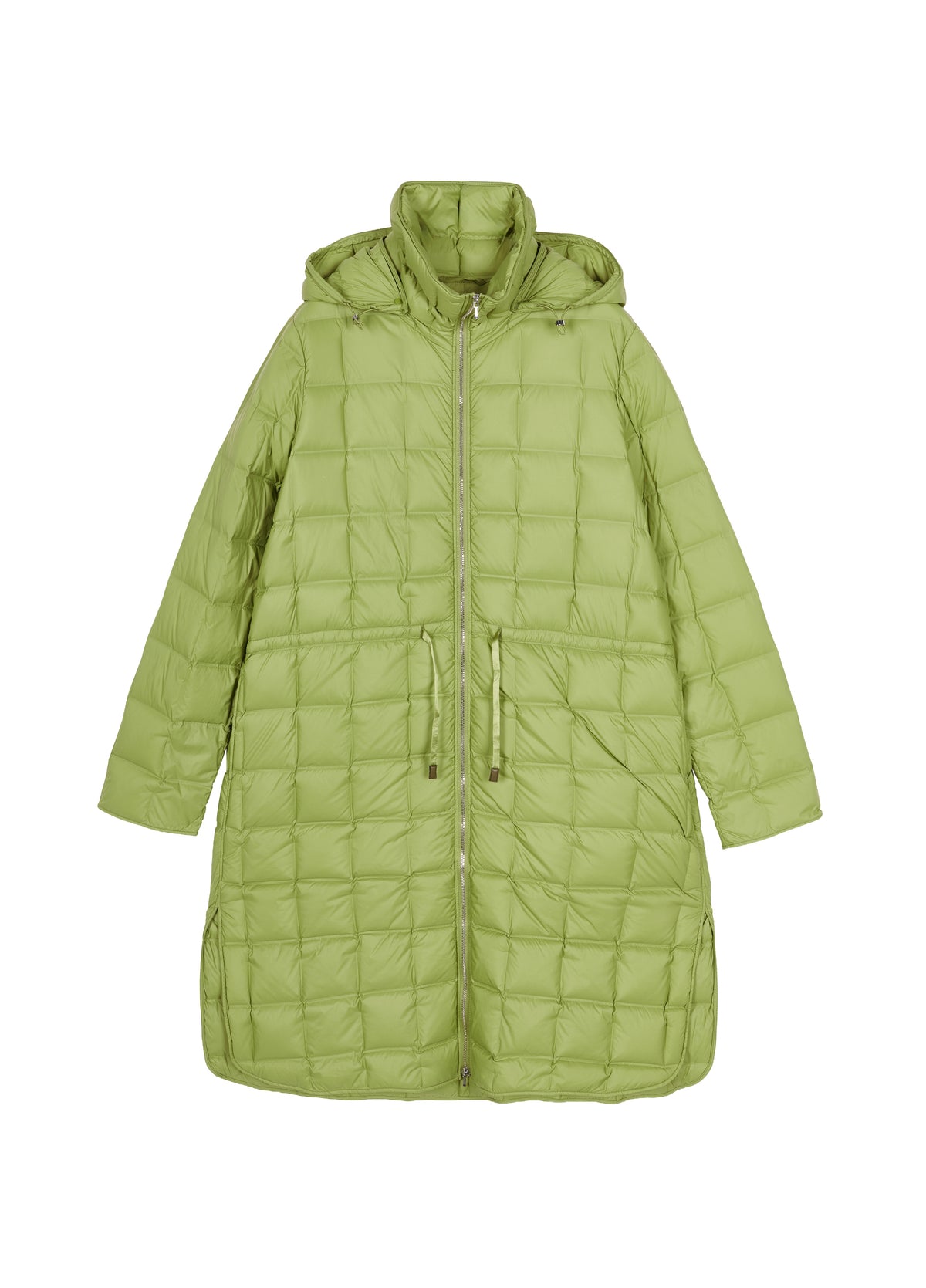 Coat / JNBY A-Line Long Down Coat with Detachable Hood Olive Mustard