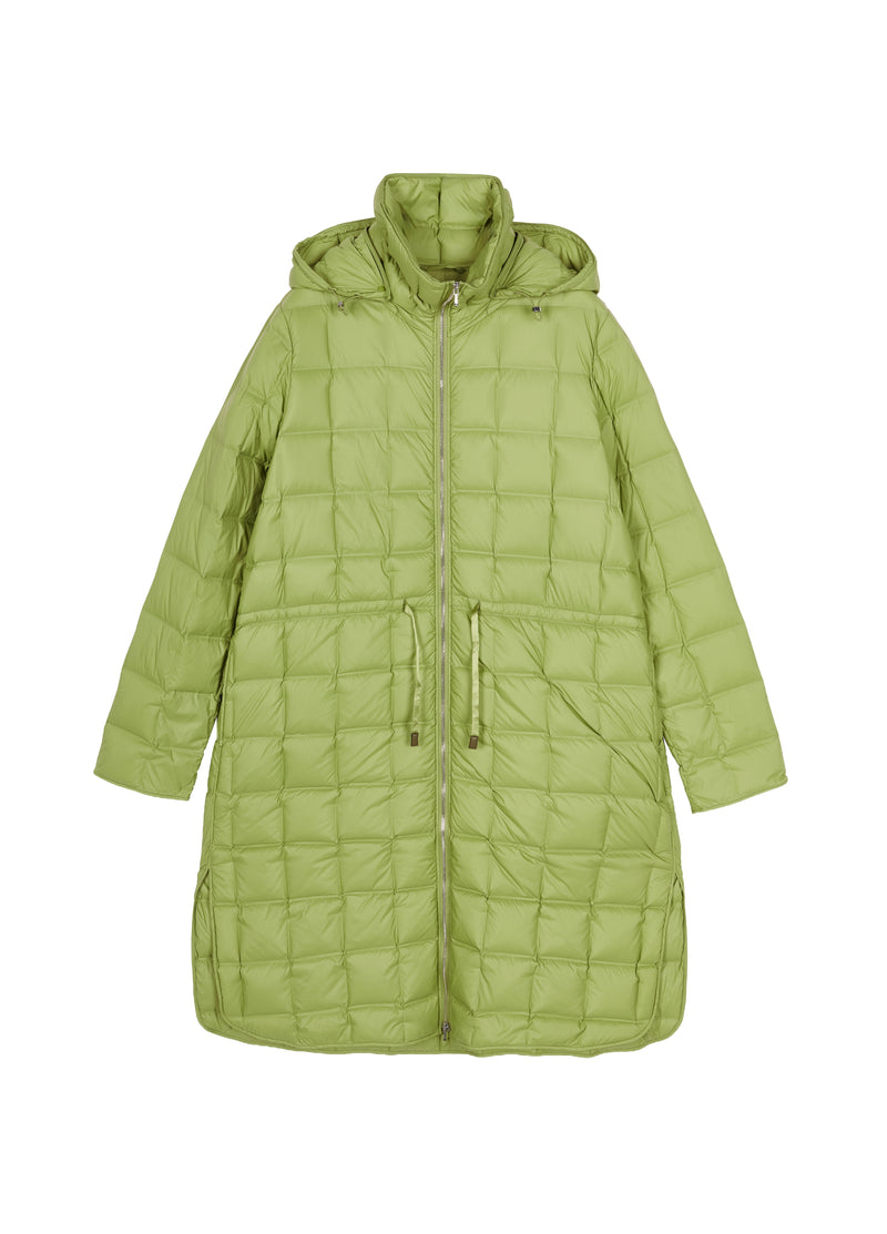 Coat / JNBY A-Line Long Down Coat with Detachable Hood Olive Mustard